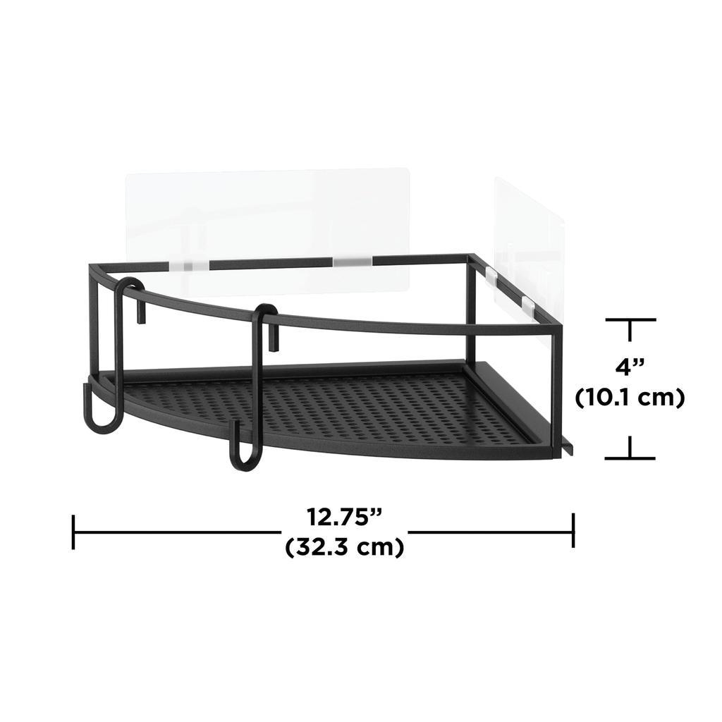 Umbra Shower Rack Shampoo Rack Shelf for Corners Black Set of 2 CUBIKO 21018616040
