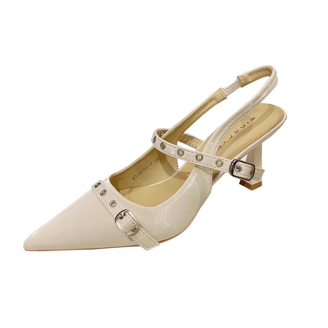 

Женская обувь на тонком высоком каблуке весна-лето модные женские босоножки с острым носком вечерние шлепанцы элегантная обувь женские туфли-лодочки 42 белый