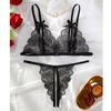 Sex Underwear Pure Desire Sexy Lace Perspective Spice Girl Thin Two-piece Set Women's Factory