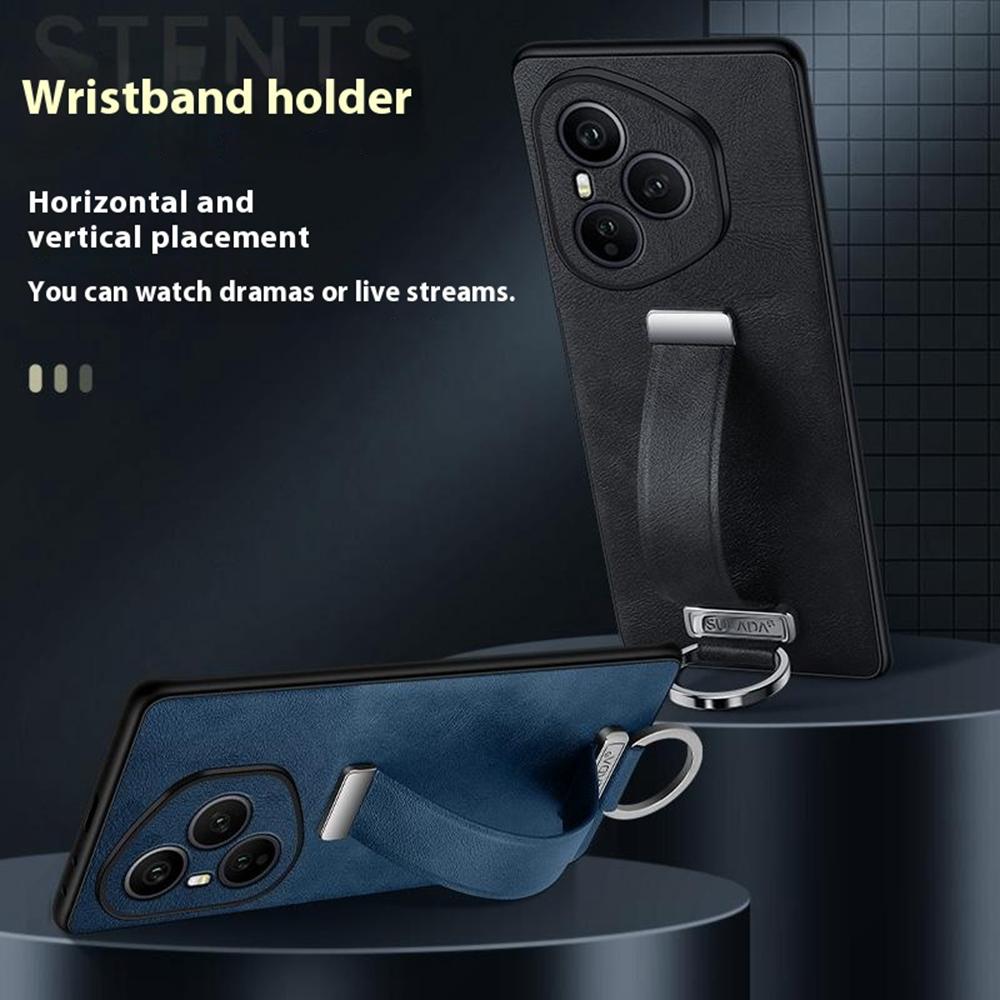 SULADA Fashion Series for Honor 400 Pro 5G (Global) Case Wristband Kickstand Leather Back Phone Cover