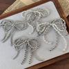 Fashionable Pearls and Silver Bead Butterfly Bowknot Pendant Portable Accessory for Parties Supplies and Office Wear