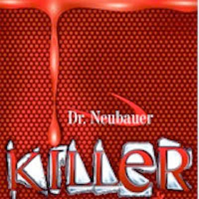 JUIC Killer Neubauer Tischtennis 1132 Dr. Gummi, Rot, 1,5 mm Dick,