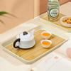 Wood Grain Storage Tray Multi-functional Rectangular Plastic Food Serving Tray Snack Dessert Tray Kitchen Living Room Tea Tray