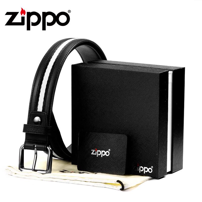 ZIPPO Men s Top-Grain Leather Pin Buckle Belt 110cm