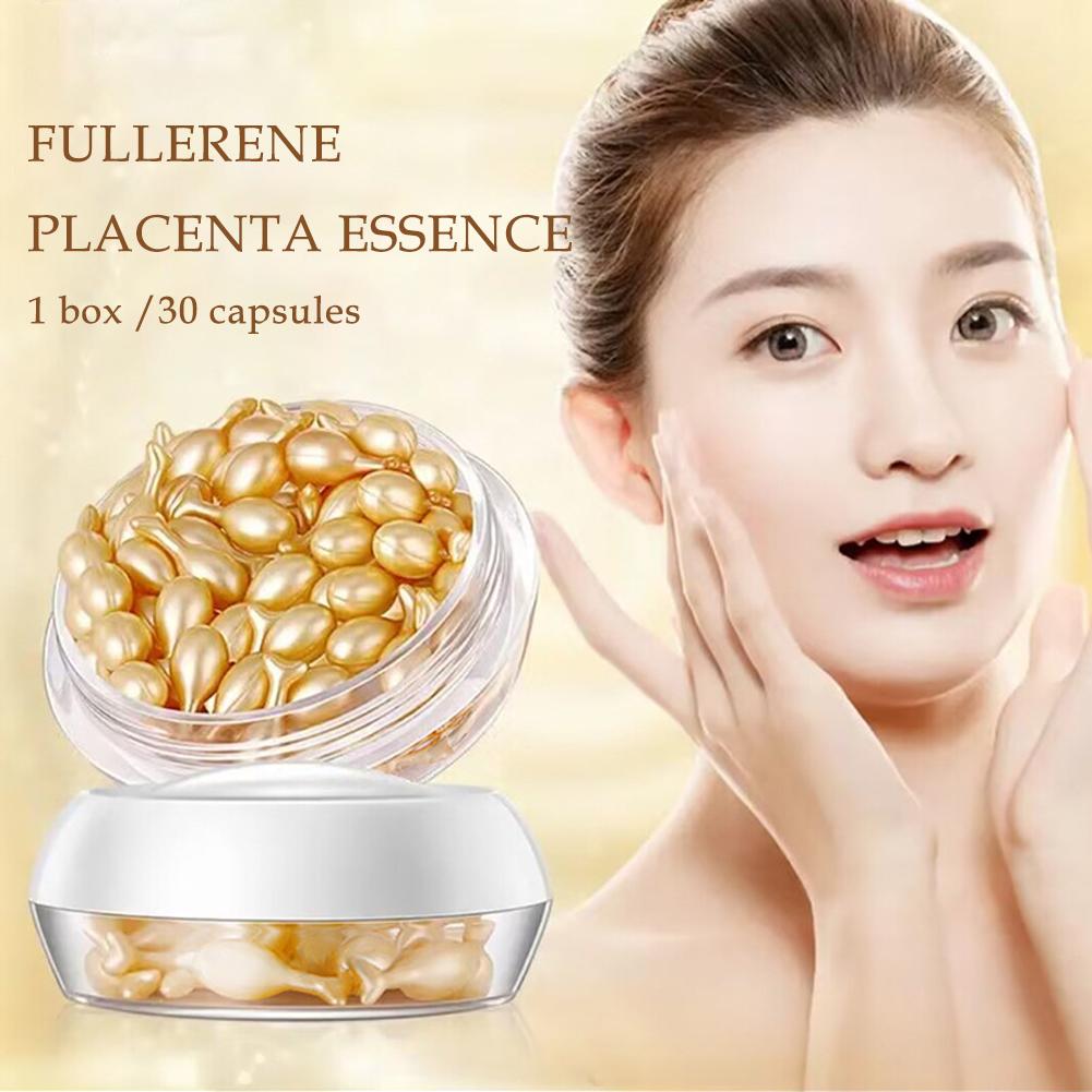 30 capsules Facial Serum Anti Wrinkle Hyaluronic Acid Skin Whitening Cream Serum Capsules Acne O2K0
