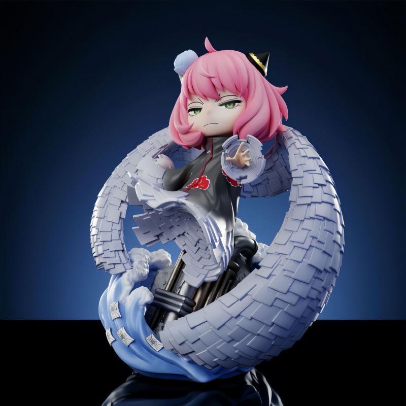 Ania cos Xiaonan figure, anime Naruto Xiaonan spy playmaker Ania beautiful girl ornament