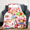 1Pc Strawberry Party Invitation Blanket For Couch Bed Plush Cozy Fuzzy Blanket Super Soft Warm Blankets For Fall And Winter 0918254
