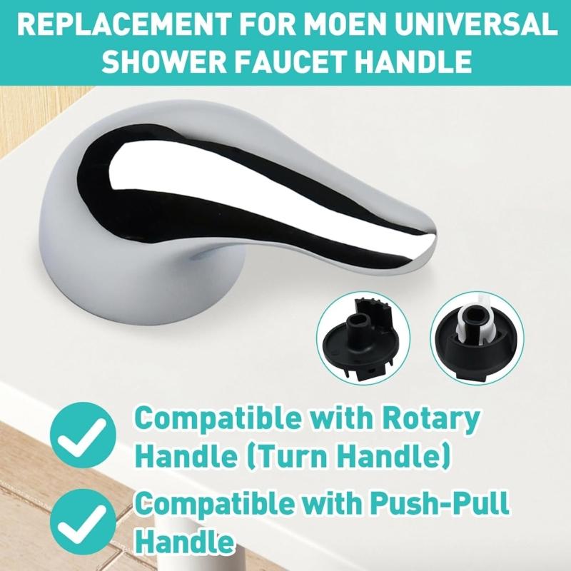 Ergonomic Bathroom Faucet Handle Replacement Mattes Corrosion Resistant for Posi Temp MoControl Valves Appearance