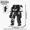 MOOXI Película Juego Robot Mecha Tanque Modelo Ladrillos MOC Creativo DIY Bloques de Construcción Ensamblados Compatibles Con Juguetes de Colección de Figuras