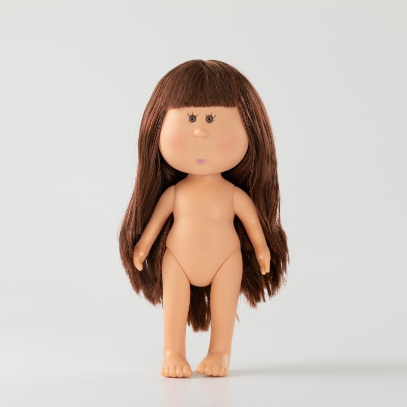 24cm Girls Toy Curly Hair Bean Eye Vinyl Doll Dress Up Dark Skin Mia Potato Dolls Movable Action Figure Body Children Gift Poseable Articulated Scale