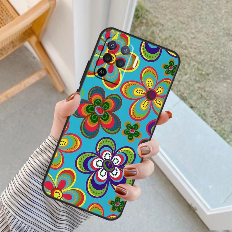 Hippie Daisy Tie-dye Flower Peace Case For Oppo A60 A80 A40 A17 A57 A77 A74 A54 A94 A78 A98 A18 A38 A58 A96 A76 A16 A15 A5 Pro