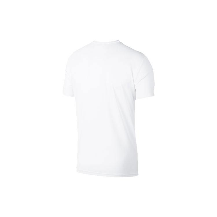 Nike T Shirts Men's White Crew Neck Moderate Straight Fit AJ8022-100