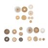 7/9Pcs/Set Boho Wall Basket Decoration Handmade Woven Round Flat Wall Hanging Decor Bohemian Decorative Rustic Rattan Seagrass Wicker Wall Art