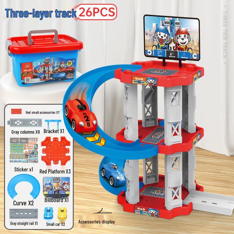 Kids' DIY Racing Car Slide Track Educational Assembly Toy
