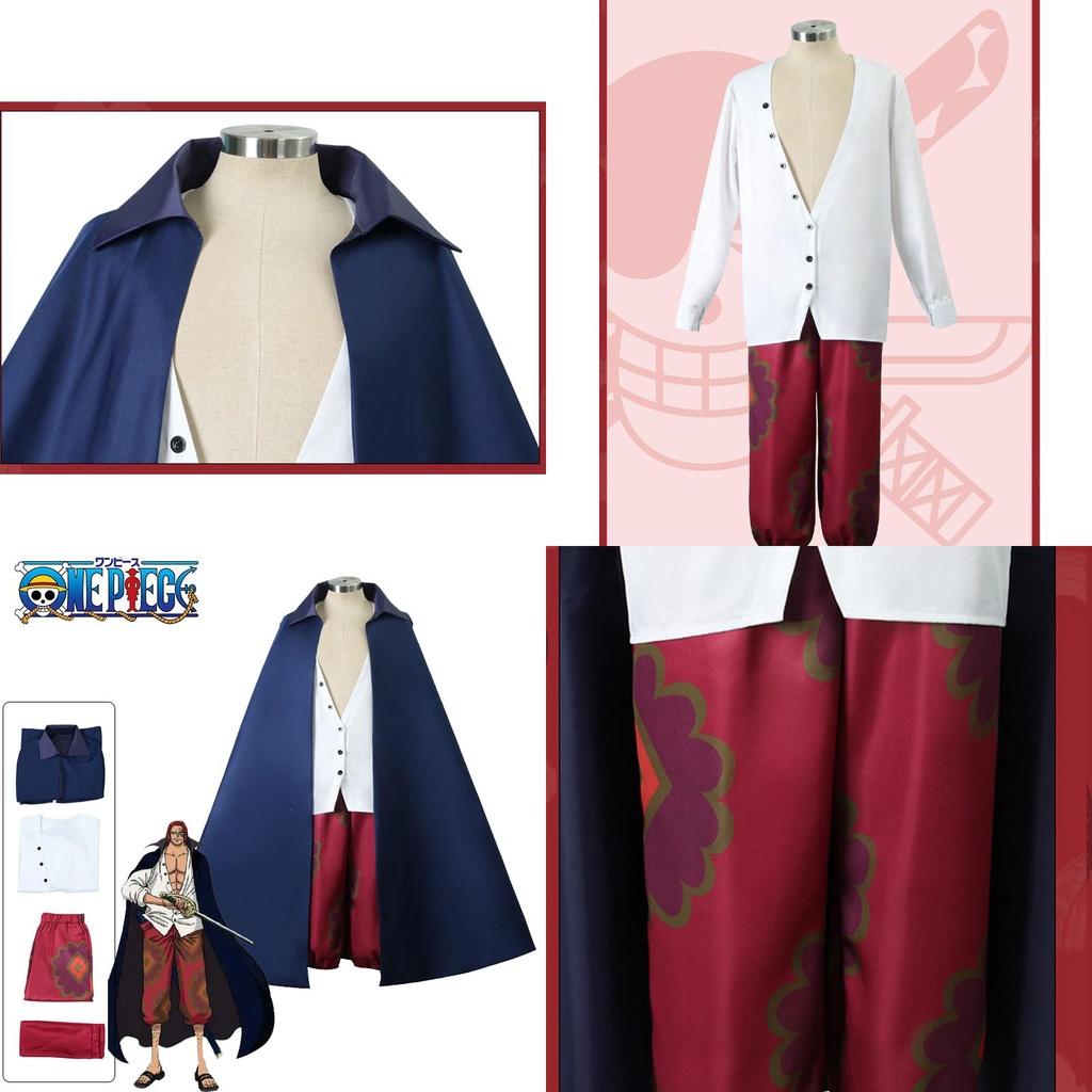 Role Play Outfit For Kids Adult One Piece Shanks Cosplay Costume Cloak