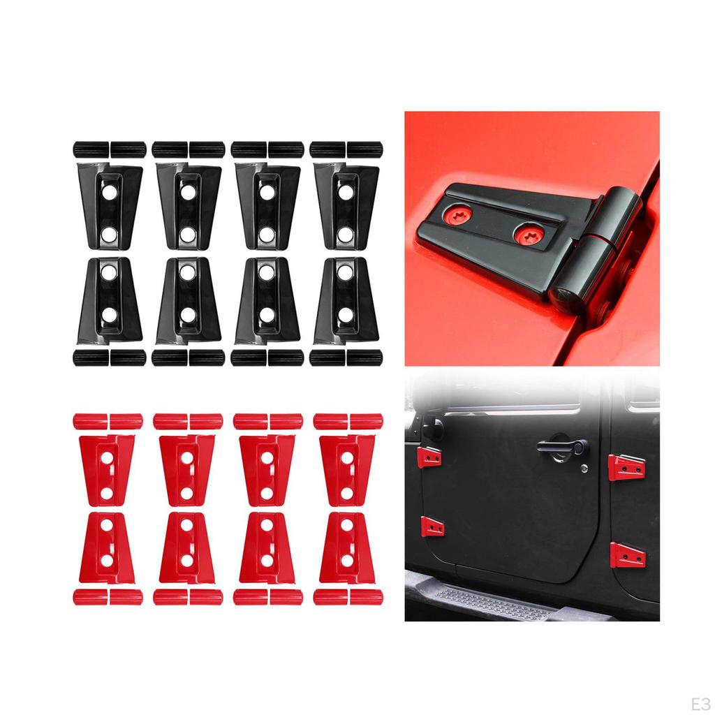 8Pcs Engine Hood Hinge Cover Sturdy Decoration Replaces for JK 2007-2017 Easily Install Stylish