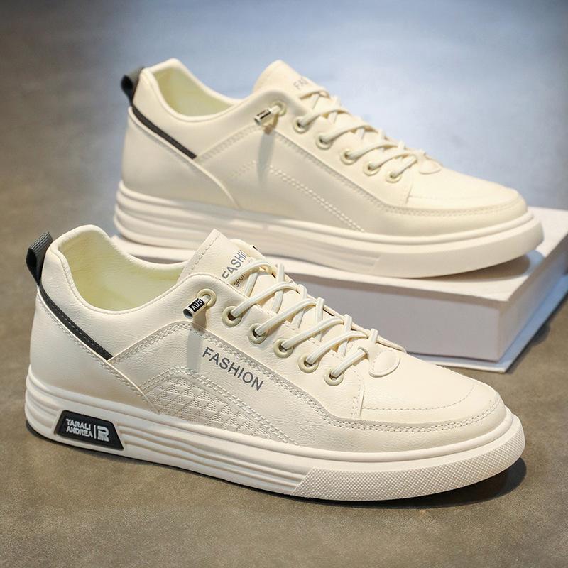 Men's Shoes for Summer New Trendy and Versatile Breathable White Shoes Lightweight Soft Sole Casual Student Shoes for Men