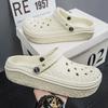 Fashion Platform Sandals Man Outdoor Hole Beach Shoes Trend 2025 Clappers Mascullino Low Price Summer Sale Original Pvc Slippers for Men
