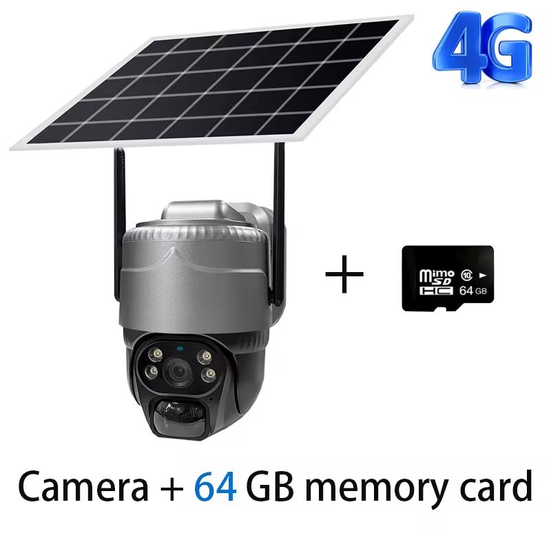 New 5MP HD Solar Camera 4G/WIFI Outdoor 4G Sim Built-in Battery Telecamera PTZ Auto Tracking Home Security Protection CCTV Camera