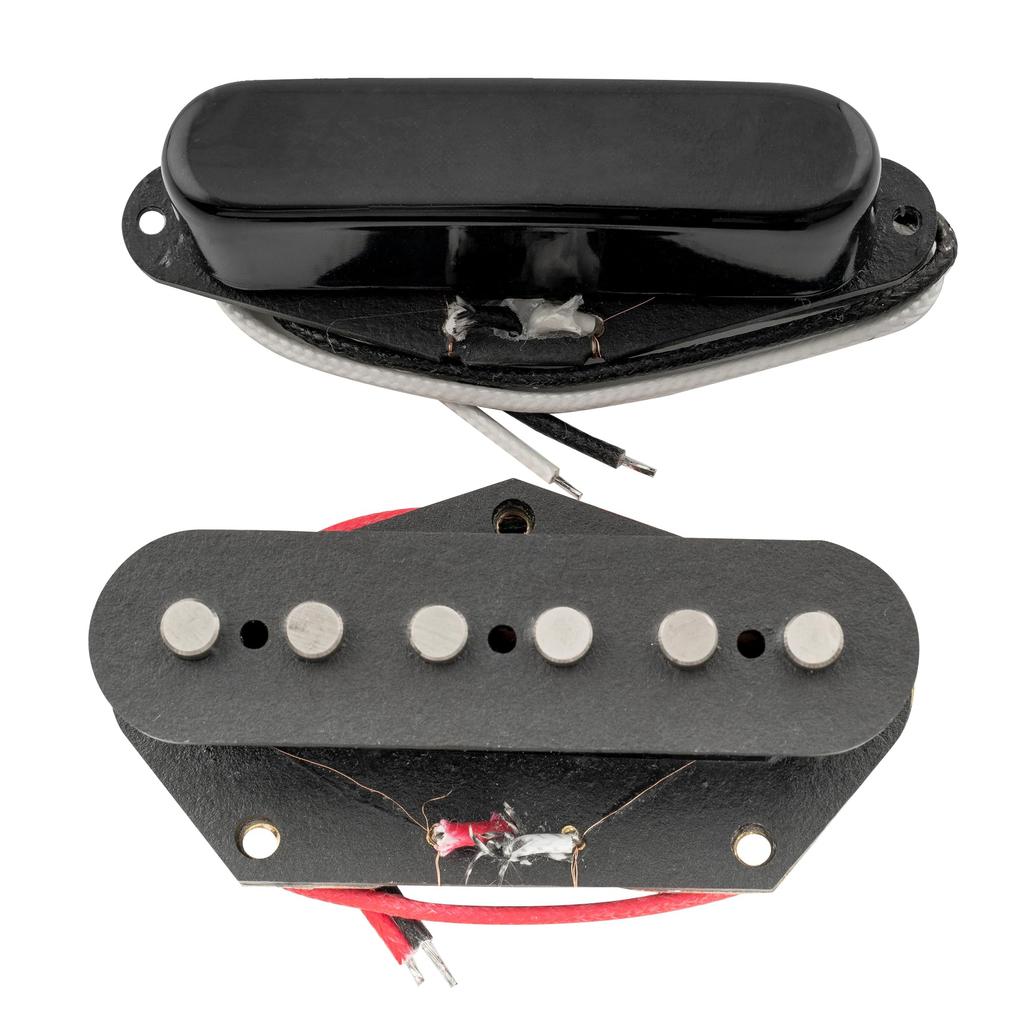 Artec TFA40 Alnico 5 Telecaster Pickups, PU Set TL, for Neck/Bridge Electric Guitars, Black (Set of 2)