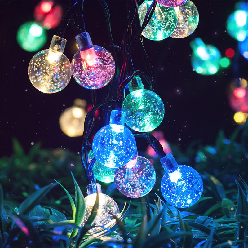 Waterproof LED Solar Bubble Ball String Lights for Outdoor Decoration