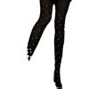 Glow-in-the-dark white bones for disco dancing JK Pantyhose Halloween Hot-Selling Props: Black Glowing Pantyhose