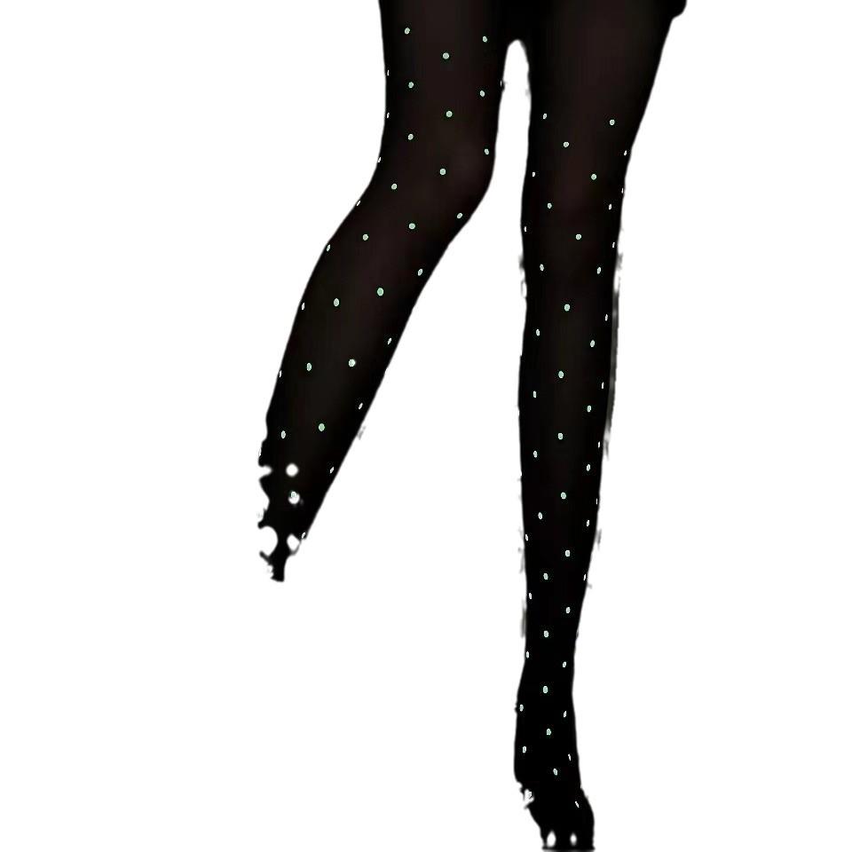 Glow-in-the-dark white bones for disco dancing JK Pantyhose Halloween Hot-Selling Props: Black Glowing Pantyhose