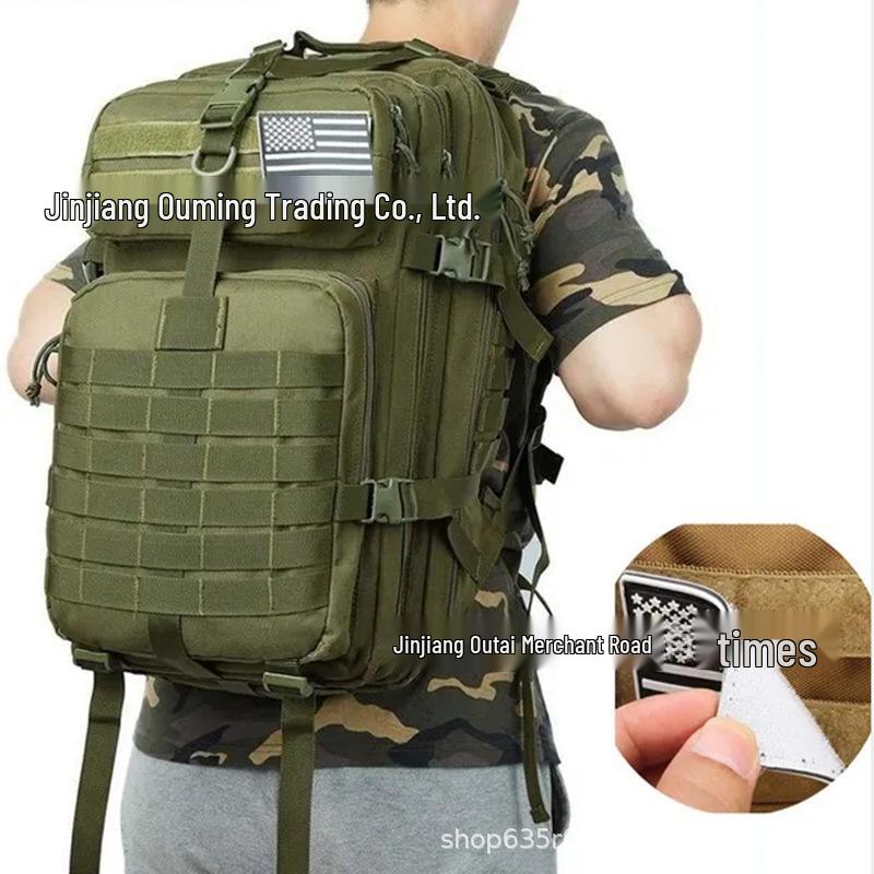 

Tactical 3P Military Backpack - Large Capacity Assault Bag for Men Ruins Green