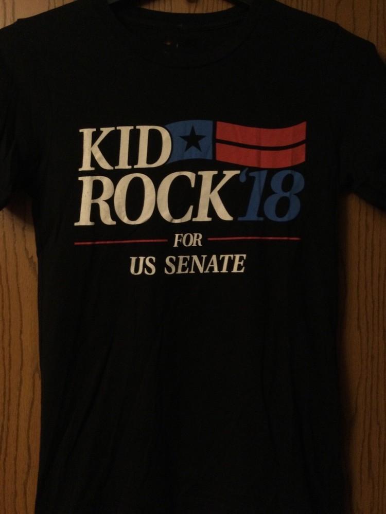 Kid Rock - «Kid Rock ‘18 - За Сенат США» Черная хлопковая футболка размер S-5XL SN204 Унисекс футболка L