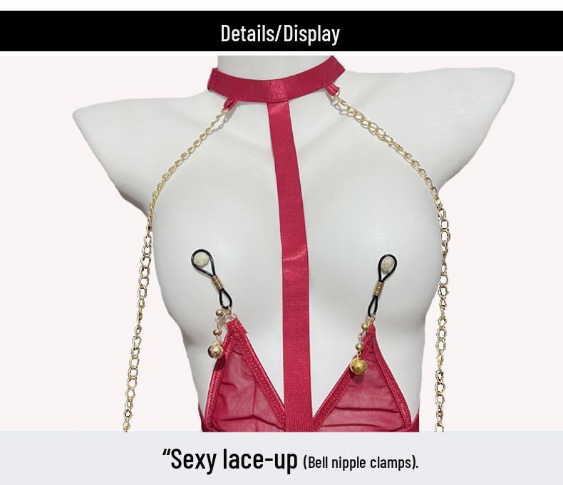 Σετ Εσωρούχων Δεσπόζουσας Πρόκλησης Μεγάλου Μεγέθους - Ερωτικό SM Στολή Πιτζάμα, Πειρασμός & Πάθος 7411