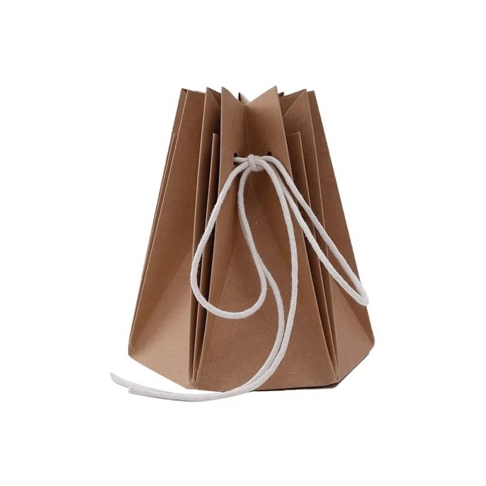 Handmade Flower Bag Hexagonal Waterproof Flower Packaging Bags Home Decor Korean Bouquet Handbag