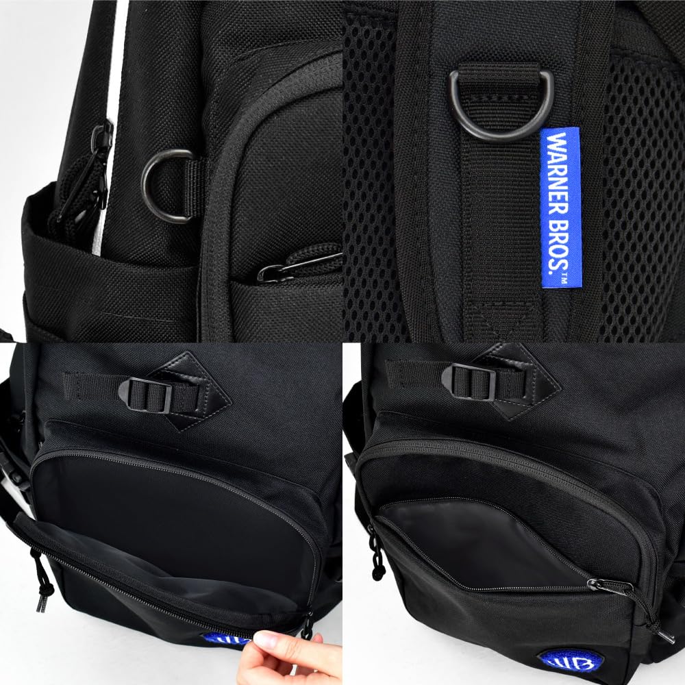 Warner Bros. Rucksack Schwarz mit WB Logo MWB-047