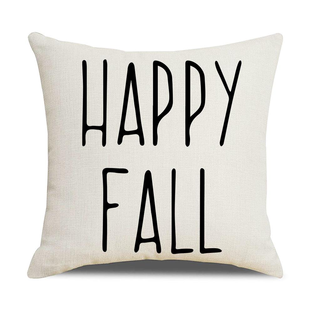 New Cushion Cover Autumn Maple Leaf Pumpkin Cushion Household Products Linen Cushion Cover