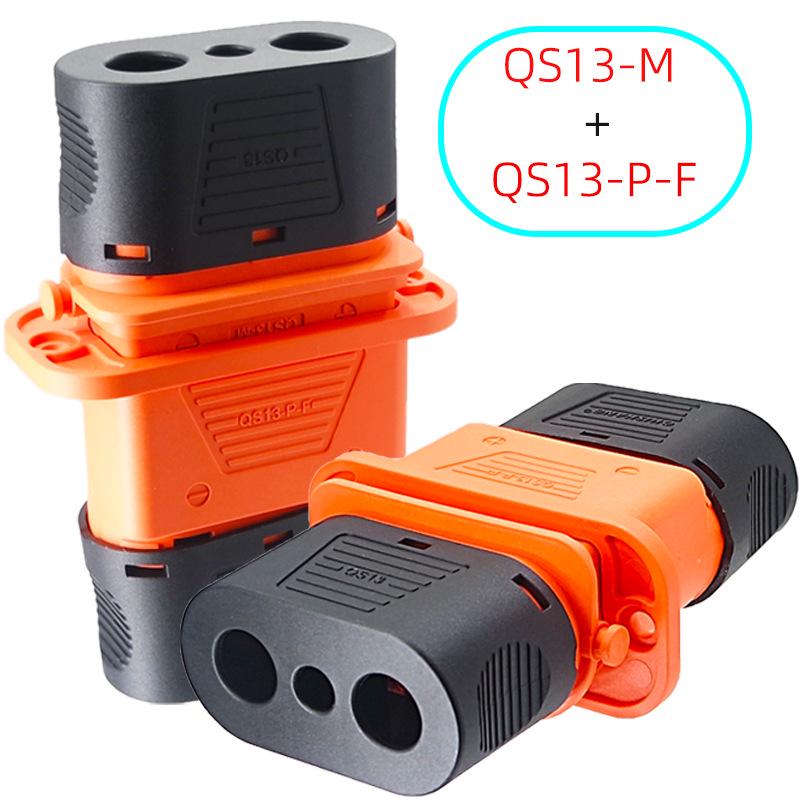 QS13 High-Current 300A Connector for Energy Storage: 2+8 Pin Male-Female Plug for Drones