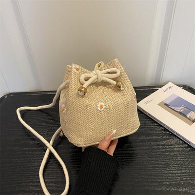 Eimerförmige kleine Tasche, Klein und frisch, Trendige und modische Strandtasche, Einzelne Schulter-Crossbody-Tasche