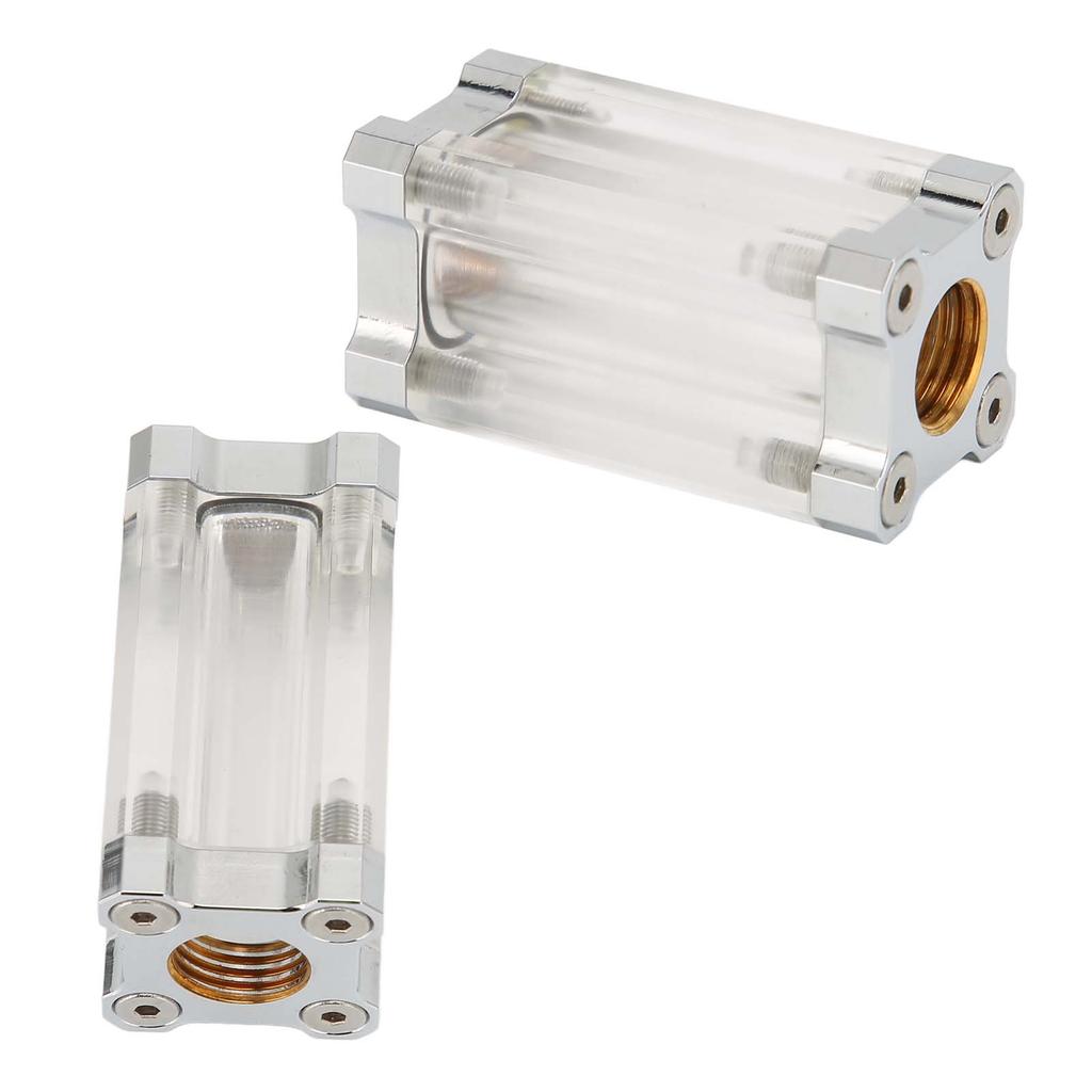 Water Cooling System Filter 40 Mesh Single Sided Filter Computer Water Cooling System Brass Acrylic G1/4 Thrd Liquid Filter