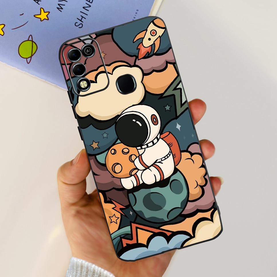 For Infinix Hot 11 Play 6.82" Soft Silicone Phone Cases For Infinix Hot 11 Play 11play 10Play Cover Luxury Flowers Funda Capa