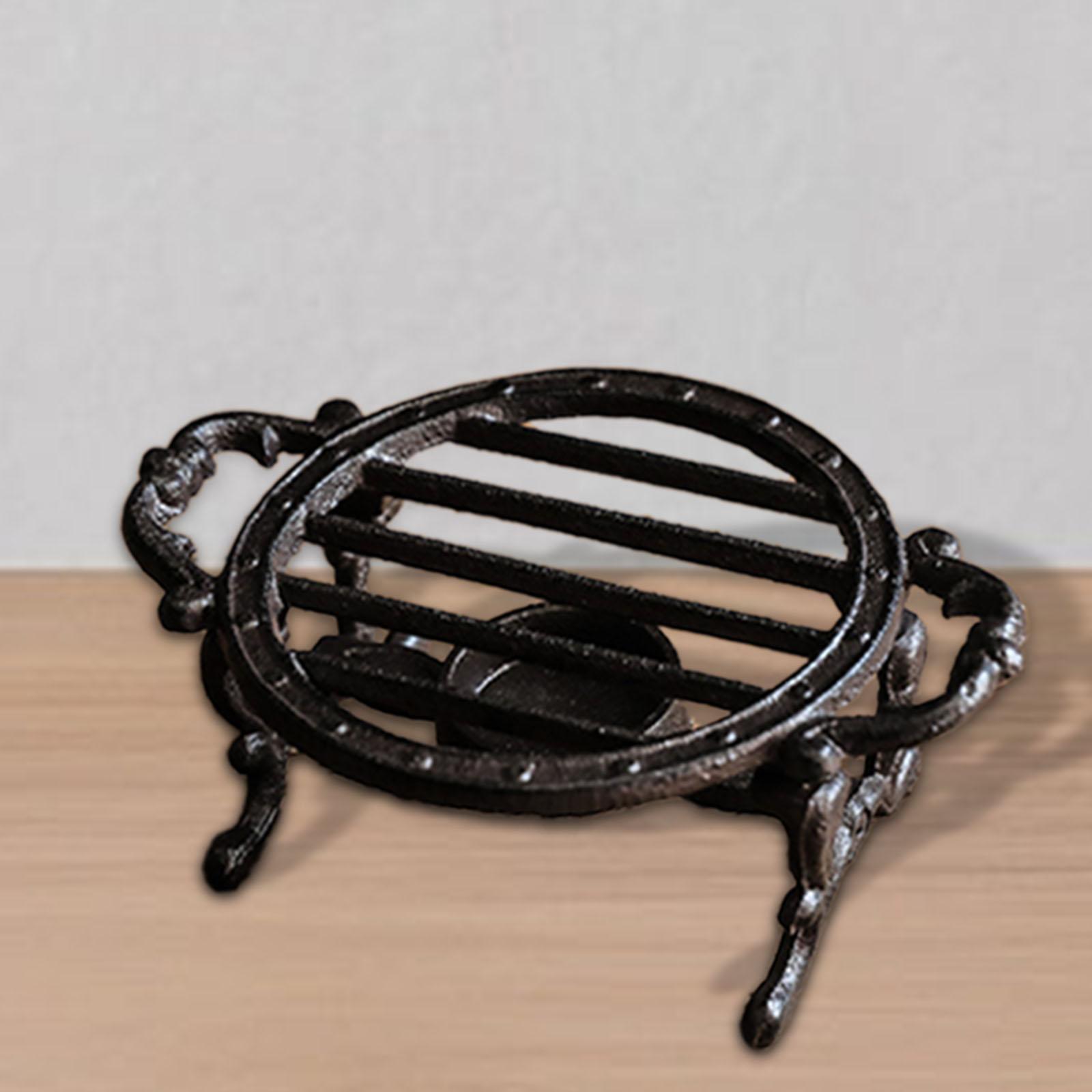 

Teapot Warmer Cast Iron Stable Tealight Holder for Camping Hiking Kitchen