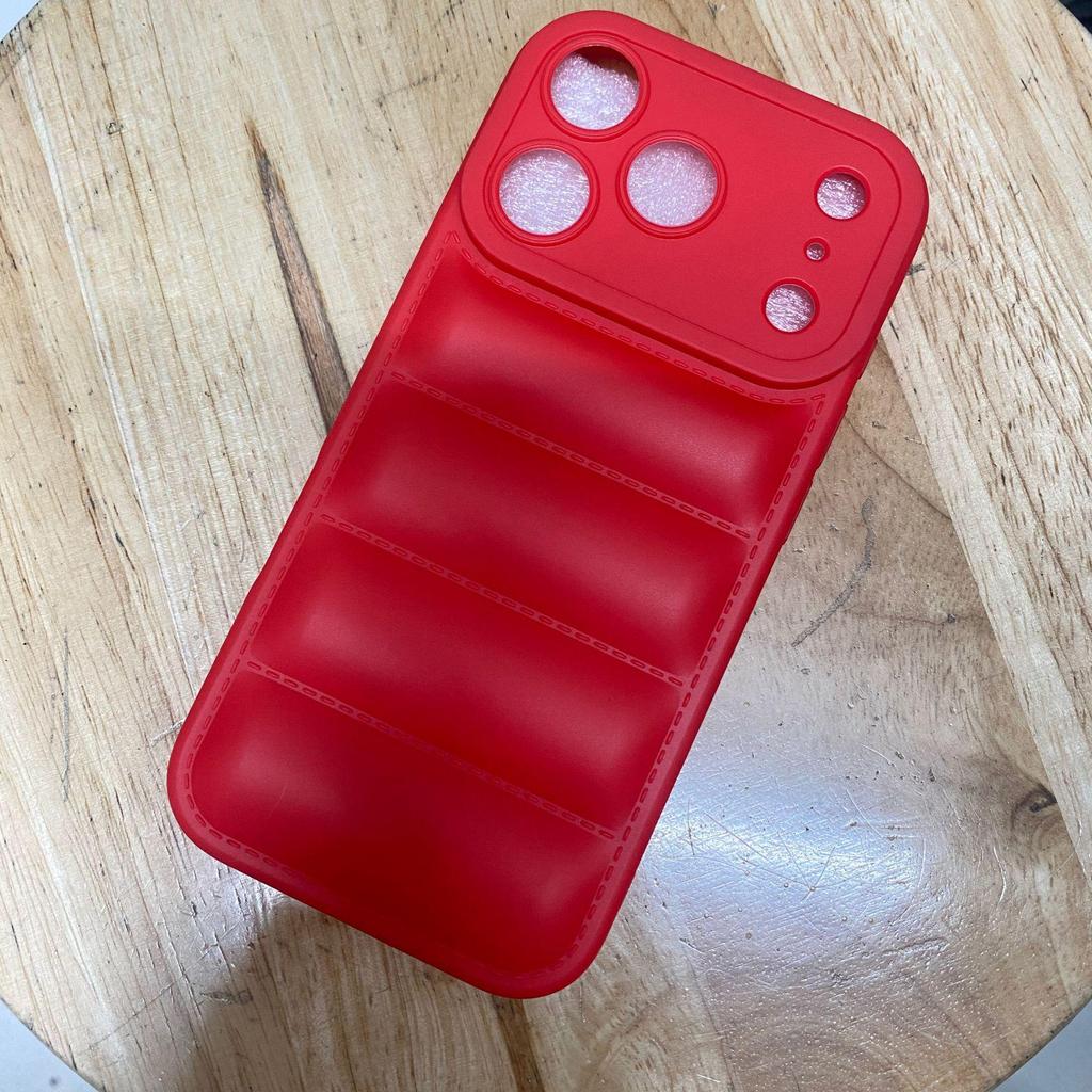 2023 New Down Jacket for iPhone 15 Case, 14PROMAX, 13 Back Airbag, Anti-Fall, Contrast Color Lens