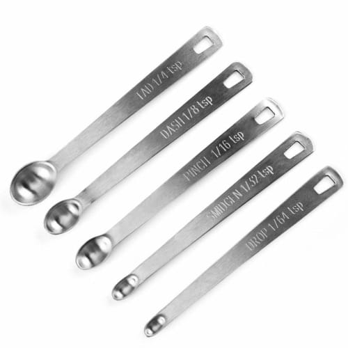 Teensery Stainless Steel Measuring Spoons, Mini Spoons for Home Kitchen Baking and Cooking, 5 Pieces