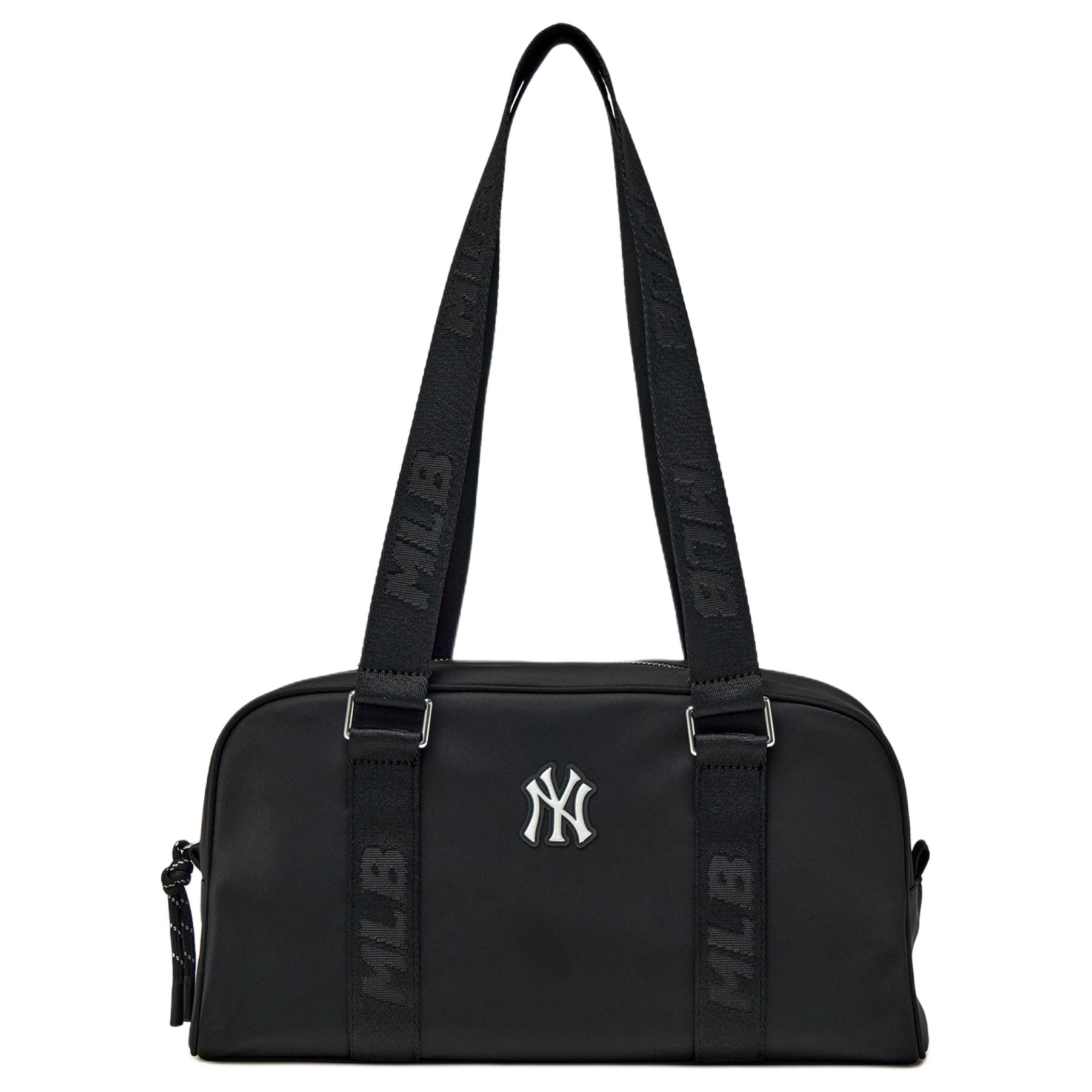 MLB Letter Print Nylon Shoulder Bag Unisex Shoulder Bag Black 3AORA016N Basic Set (Bag)