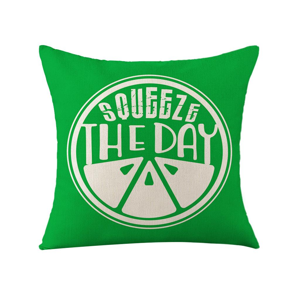 Lemon Print Pillow Cover Nordic Polyester Cartoon Print Home Cushion Cover Living Room Cushion Cover