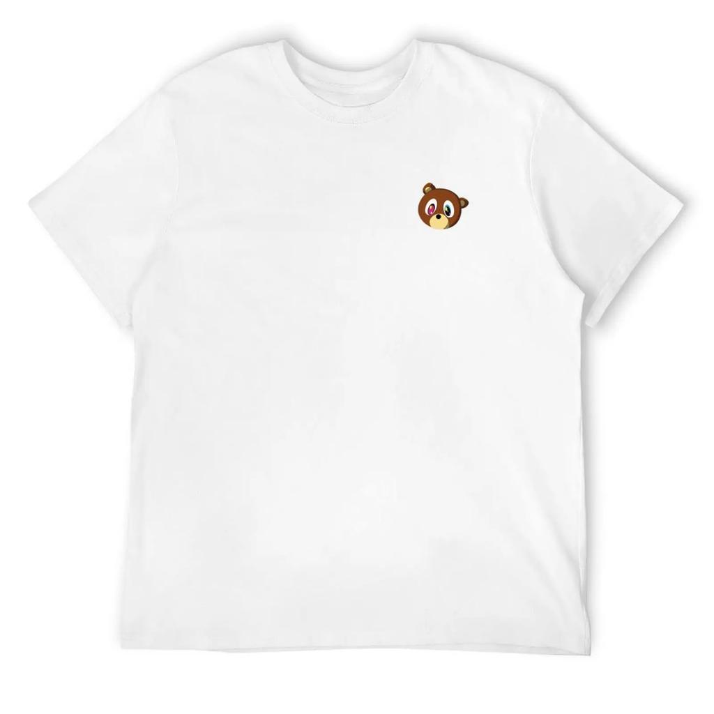 Kanye Bear T-Shirt Basketball Graphic Tees Man Clothes Plain White T Shirts Men