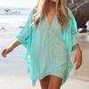 Poncho da Spiaggia Copricostume Scollo a V Traspirante Poliestere Sexy Costumi da Bagno Donna Copricostume per Nuotare