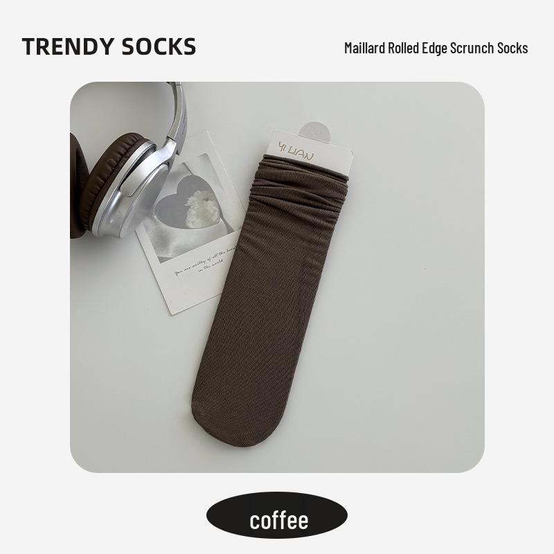 Women's Pure Cotton Socks: Spring/Summer, Thin/Thick, Solid Colors, Medium Tube, Oxygen Cotton, Long Confinement Socks.