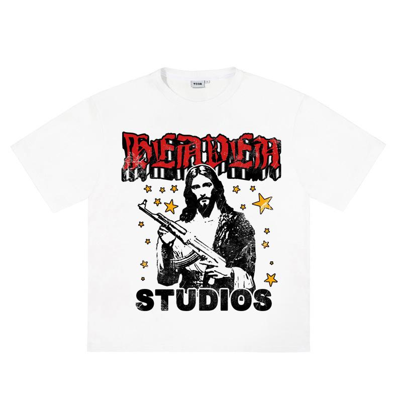 Graphic TShirts Short Sleeve Tee Oversized Cotton Tops Vintage Aesthetic Summer Harajuku Printed Y2k Streetwear Mens Clothing