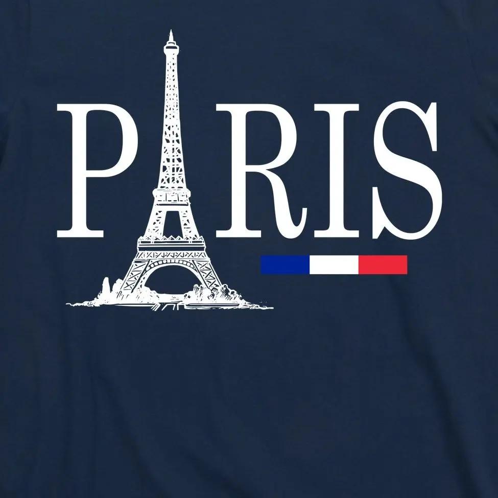 Paris Eiffel Tower Logo TShirt 100 Cotton ONeck Summer Short Sleeve Casual Mens Tshirt Size S3XL