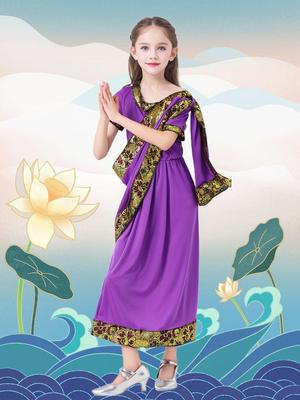 Costume Cosplay da Principessa Indiana Bollywood per Bambine - Abito per Mascherata e Spettacolo Teatrale