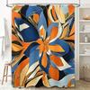 Modern Style Shower Curtain with Floral Design Waterproof Bathroom Decoration for Home Decor