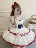 Lolita JSK Jumper Skirt with Dreamy Cute Gothic Lolita Outfit with Ruffles and Mori Idol Light Snow Size M [XHSUKADO] Ribbon, Women's One-Piece Dress,